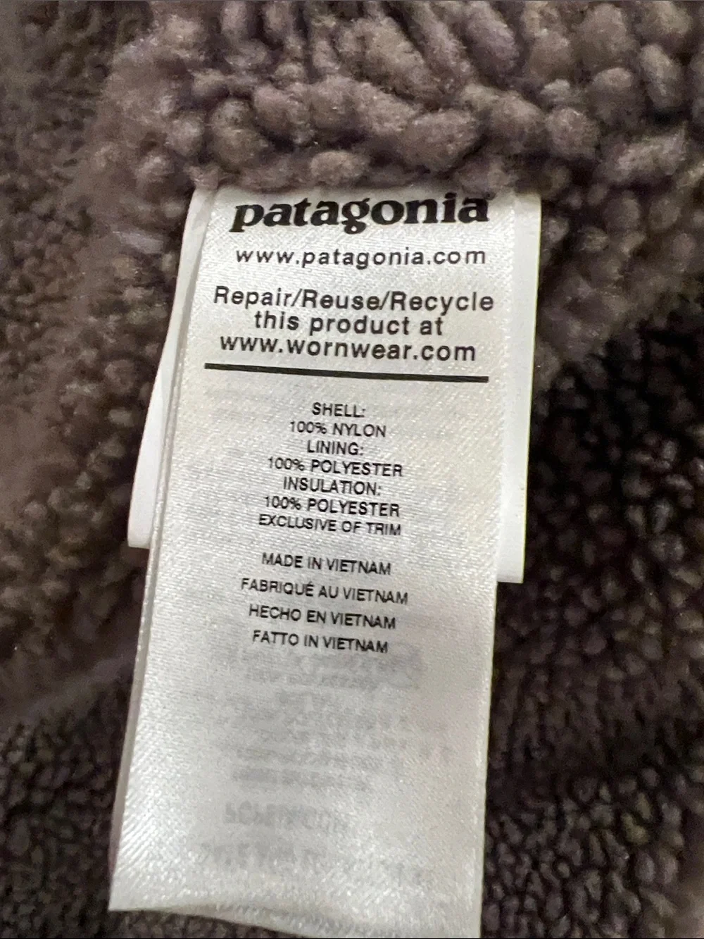 Patagonia Girl’s Hooded Parka Jacket - maroon and gray- youth XL